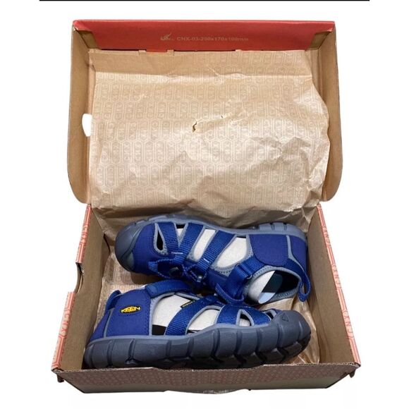 KEEN Seacamp II CNX Closed Toe Sandal Youth Size 2 Blue New With Box - Picture 4 of 9